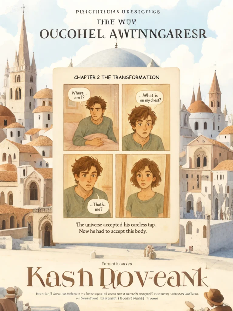 Boy waking up in a female body, confused by the sudden transformation